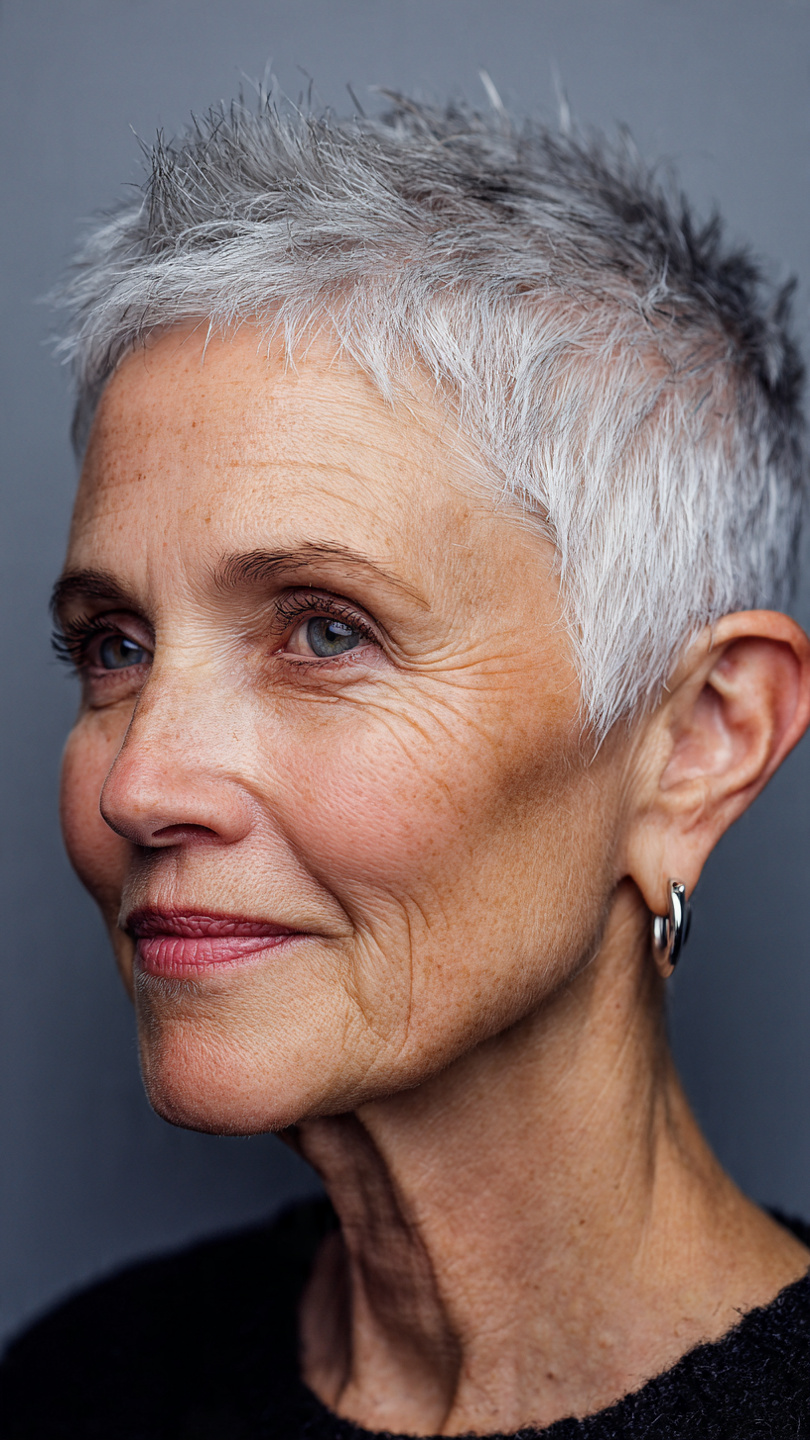 11 Short Spiky Hairstyles for Older Women That Add Height and Attitude